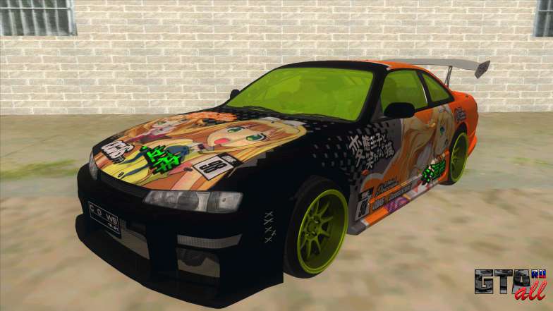 Azuki Azusa Itasha Nissan Silvia Vinyl для GTA San Andreas передняя часть