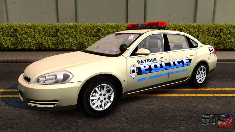 2007 Chevy Impala Bayside Police для GTA San Andreas передняя часть