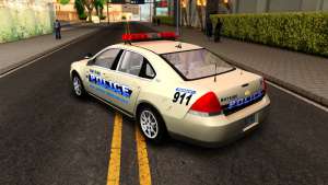 2007 Chevy Impala Bayside Police для GTA San Andreas вид сзади