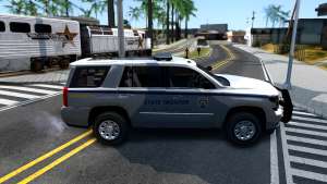 2015 Chevy Tahoe San Andreas State Trooper для GTA San Andreas вид сбоку