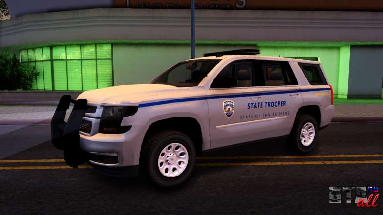 2015 Chevy Tahoe San Andreas State Trooper для GTA San Andreas боковая часть