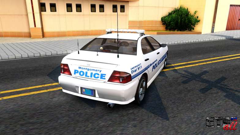 1998 Dinka Chavos Montgomery Police Department для GTA San Andreas вид сзади