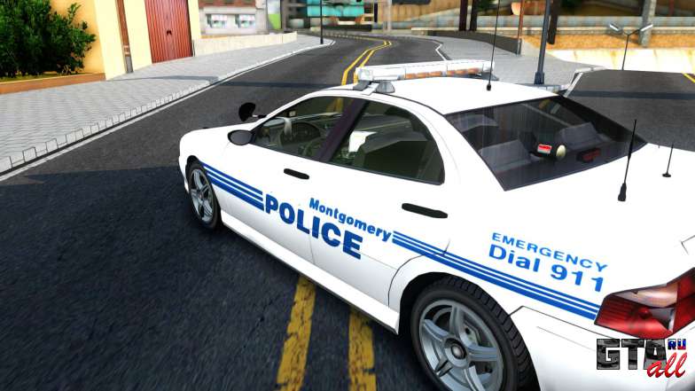 1998 Dinka Chavos Montgomery Police Department для GTA San Andreas задняя часть