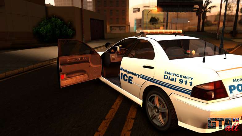 1998 Dinka Chavos Montgomery Police Department для GTA San Andreas открытая дверь