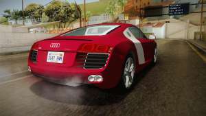 Audi R8 Coupe 4.2 FSI quattro US-Spec v1.0.0 YCH для GTA San Andreas вид сзади