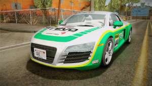 Audi R8 Coupe 4.2 FSI quattro US-Spec v1.0.0 YCH для GTA San Andreas зеленая покраска