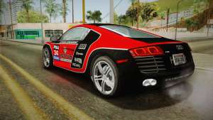 Audi R8 Coupe 4.2 FSI quattro US-Spec v1.0.0 YCH для GTA San Andreas красный сзади