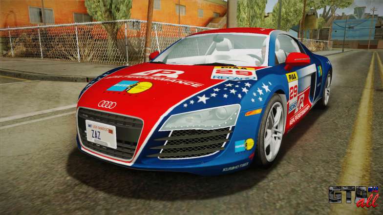 Audi R8 Coupe 4.2 FSI quattro US-Spec v1.0.0 YCH для GTA San Andreas синий