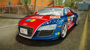 Audi R8 Coupe 4.2 FSI quattro US-Spec v1.0.0 YCH для GTA San Andreas синий