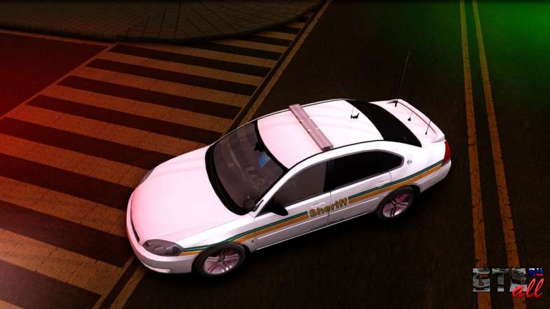 2008 Chevrolet Impala LTZ County Sheriff для GTA San Andreas вид сверху