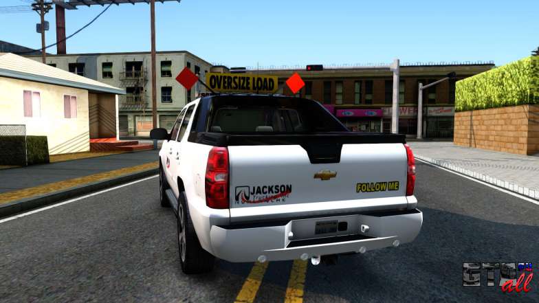 2007 Chevy Avalanche - Pilot Car для GTA San Andreas вид сзади