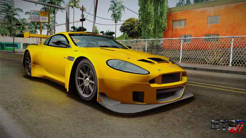 Aston Martin Racing DBRS9 GT3 2006 v1.0.6 Dirt для GTA San Andreas вид спереди