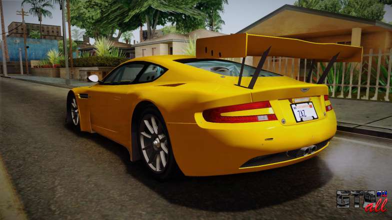 Aston Martin Racing DBRS9 GT3 2006 v1.0.6 Dirt для GTA San Andreas вид сзади