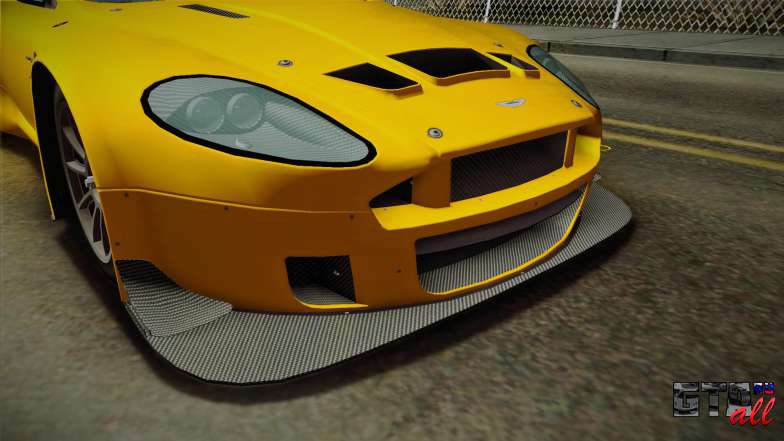 Aston Martin Racing DBRS9 GT3 2006 v1.0.6 Dirt для GTA San Andreas передние фары