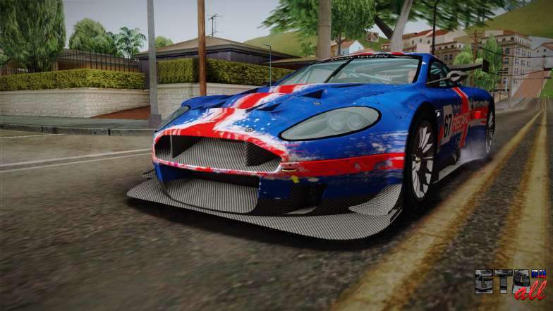 Aston Martin Racing DBRS9 GT3 2006 v1.0.6 Dirt для GTA San Andreas синяя