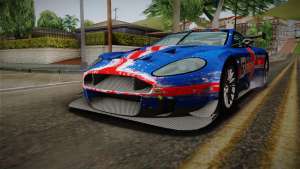 Aston Martin Racing DBRS9 GT3 2006 v1.0.6 Dirt для GTA San Andreas синяя