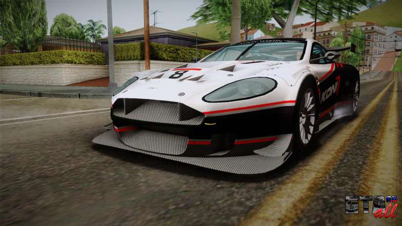 Aston Martin Racing DBRS9 GT3 2006 v1.0.6 Dirt для GTA San Andreas белый цвет