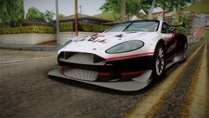 Aston Martin Racing DBRS9 GT3 2006 v1.0.6 Dirt для GTA San Andreas белый цвет