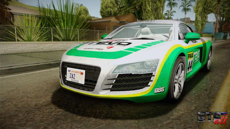 Audi R8 Coupe 4.2 FSI quattro EU-Spec 2008 Dirt зеленый цвет вид спереди