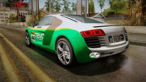 Audi R8 Coupe 4.2 FSI quattro EU-Spec 2008 Dirt зеленый цвет сзади