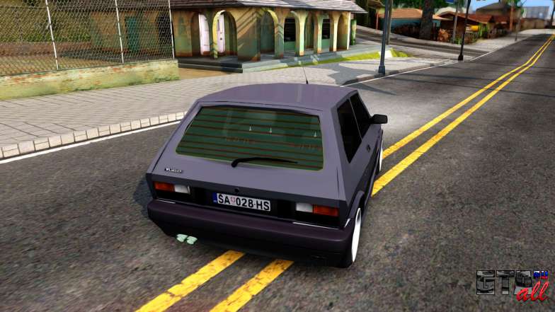 Yugo Koral 45 Sport Tuning для GTA San Andreas задняя часть