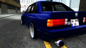 BMW E30 для GTA San Andreas вид сзади