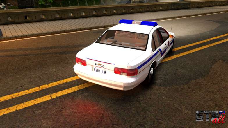 Chevy Caprice Hometown Police 1996 для GTA San Andreas задняя часть