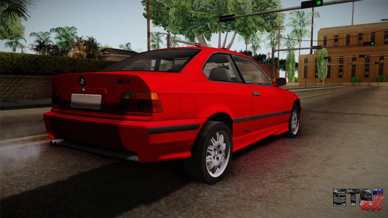 BMW 328i E36 Coupe для GTA San Andreas вид сзади