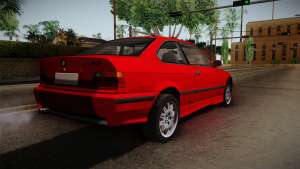 BMW 328i E36 Coupe для GTA San Andreas вид сзади