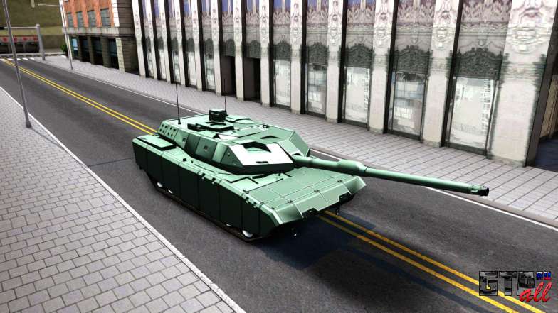 Leopard 2A7 для GTA San Andreas вид спереди