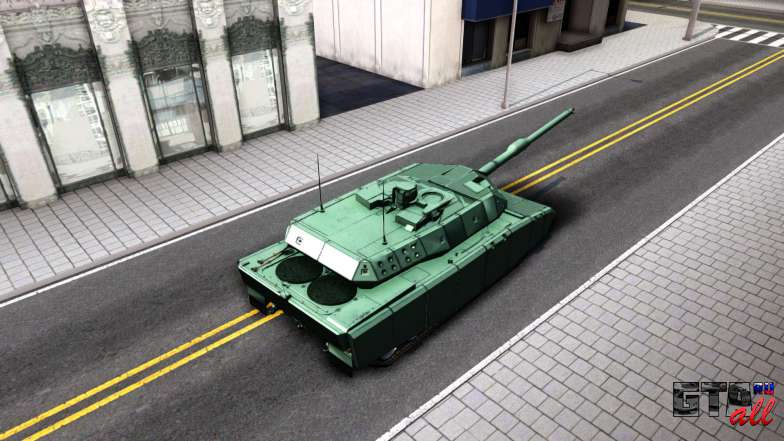 Leopard 2A7 для GTA San Andreas вид сверху