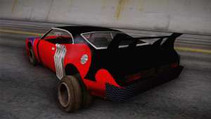 Ford Falcon 1972 Red Bat для GTA San Andreas вид сзади