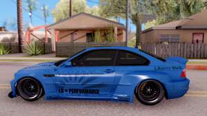 BMW M3 E46 Liberty Walk для GTA San Andreas вид сбоку