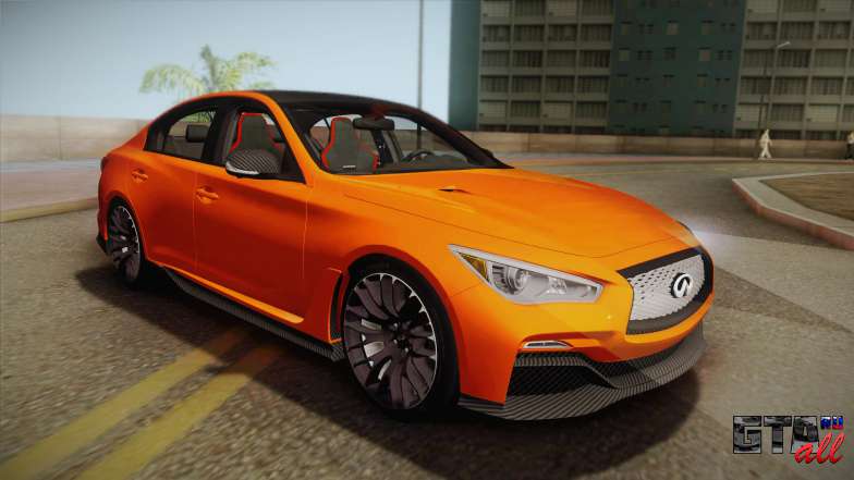 Infiniti Q50 Eau Rouge 2014 для GTA San Andreas вид спереди