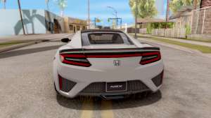 Honda NSX 2017 для GTA San Andreas вид сзади