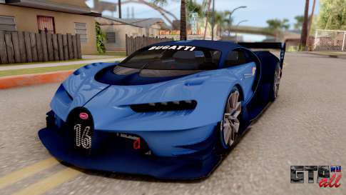 Bugatti Vision GT для GTA San Andreas вид спереди