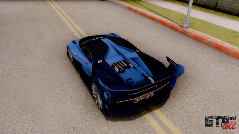 Bugatti Vision GT для GTA San Andreas задняя часть