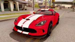 Dodge Viper GTS для GTA San Andreas вид спереди