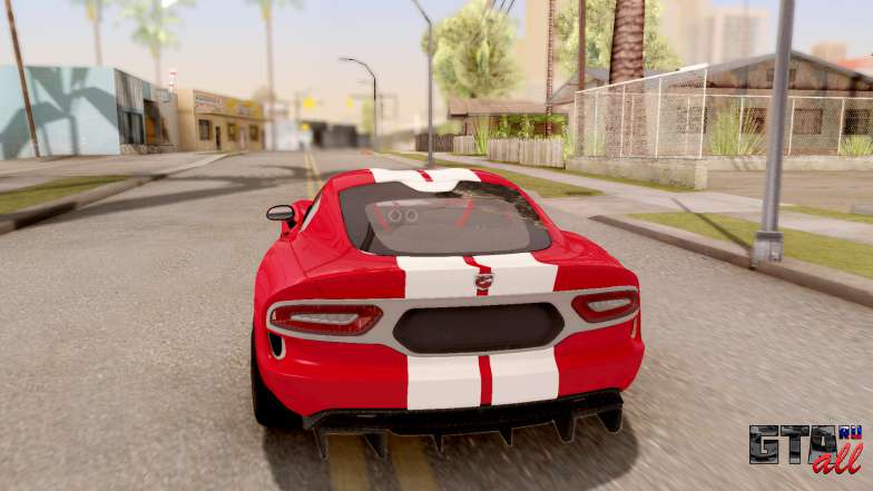 Dodge Viper GTS для GTA San Andreas вид сзади