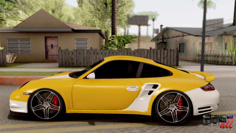 Porsche 911 Turbo 2007 для GTA San Andreas вид сбоку