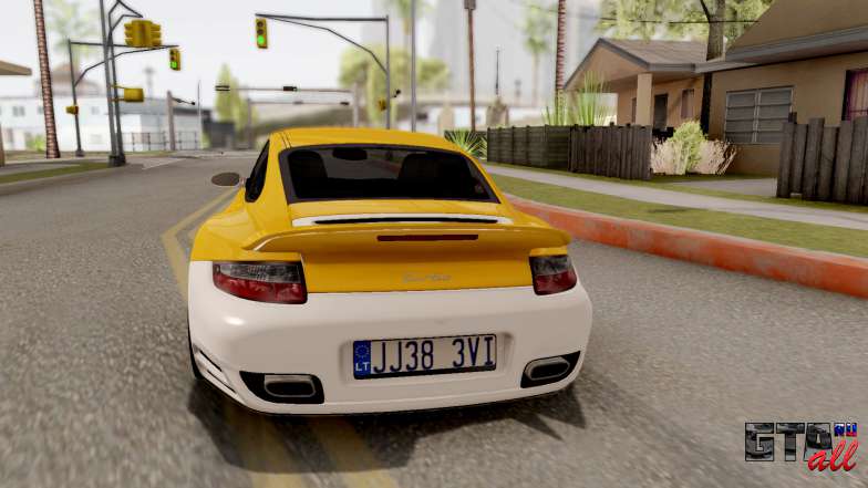 Porsche 911 Turbo 2007 для GTA San Andreas задняя часть