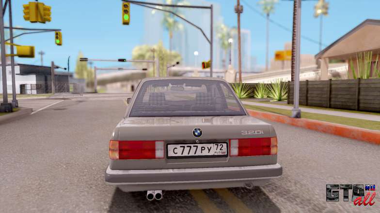 BMW E30 320i для GTA San Andreas вид сзади