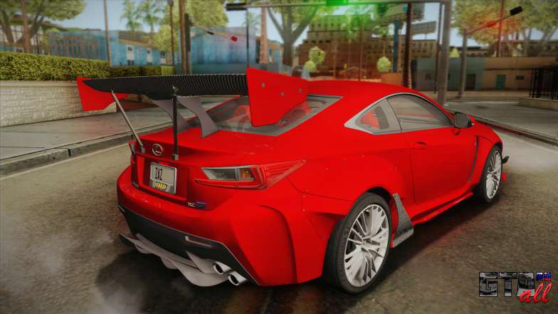 Lexus RC F RocketBunny для GTA San Andreas вид сзади