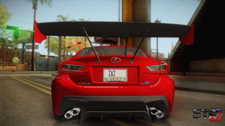 Lexus RC F RocketBunny для GTA San Andreas задняя часть