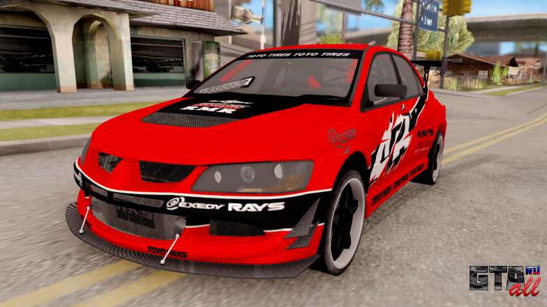 Mitsubishi Lancer IX APR для GTA San Andreas вид спереди