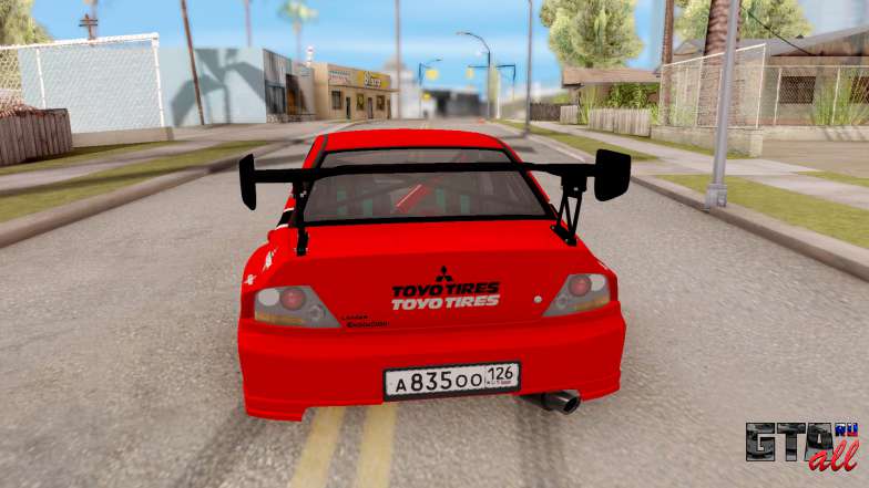 Mitsubishi Lancer IX APR для GTA San Andreas задняя часть