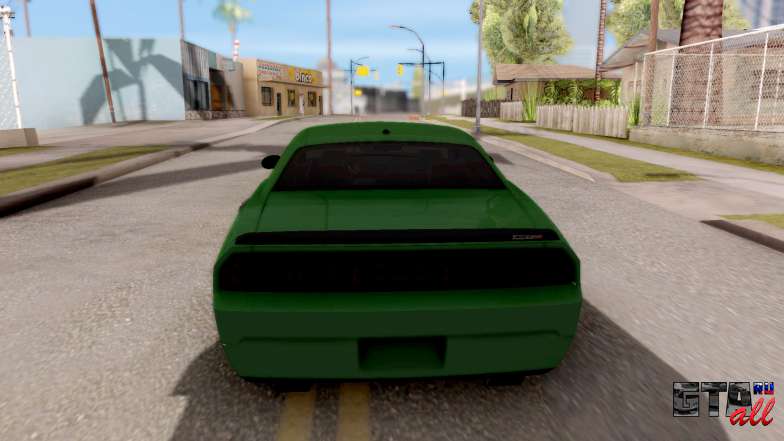 Dodge Challenger SRT-8 2010 Ben 10 Alien Swarm для GTA San Andreas вид сзади