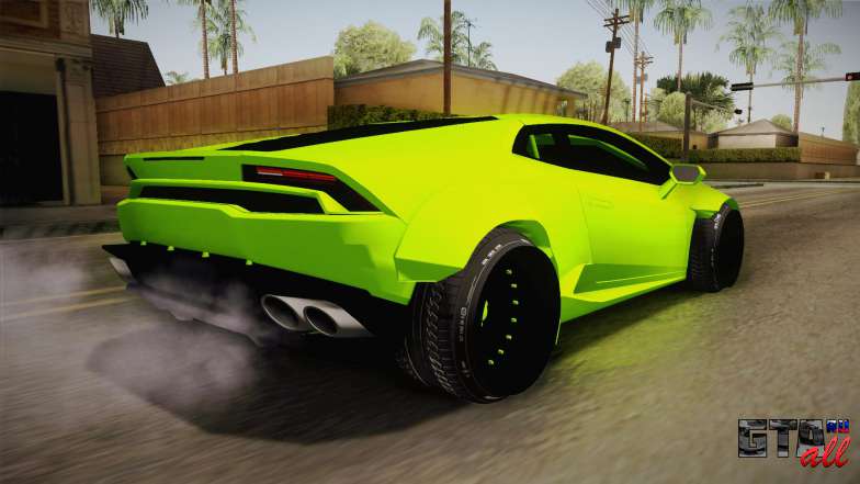 Lamborghini Huracan Rocket Bunny 2014 для GTA San Andreas вид сзади