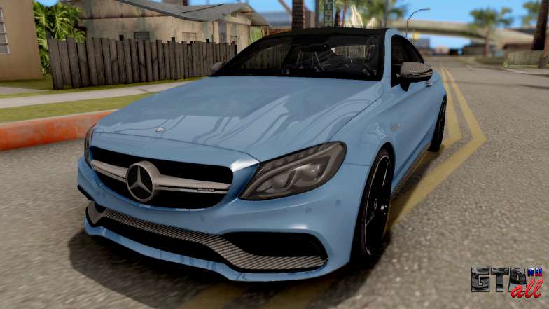 Mercedes-Benz C63S AMG Coupe для GTA San Andreas вид спереди