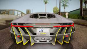 Lamborghini Centenario LP770-4 для GTA San Andreas задняя часть